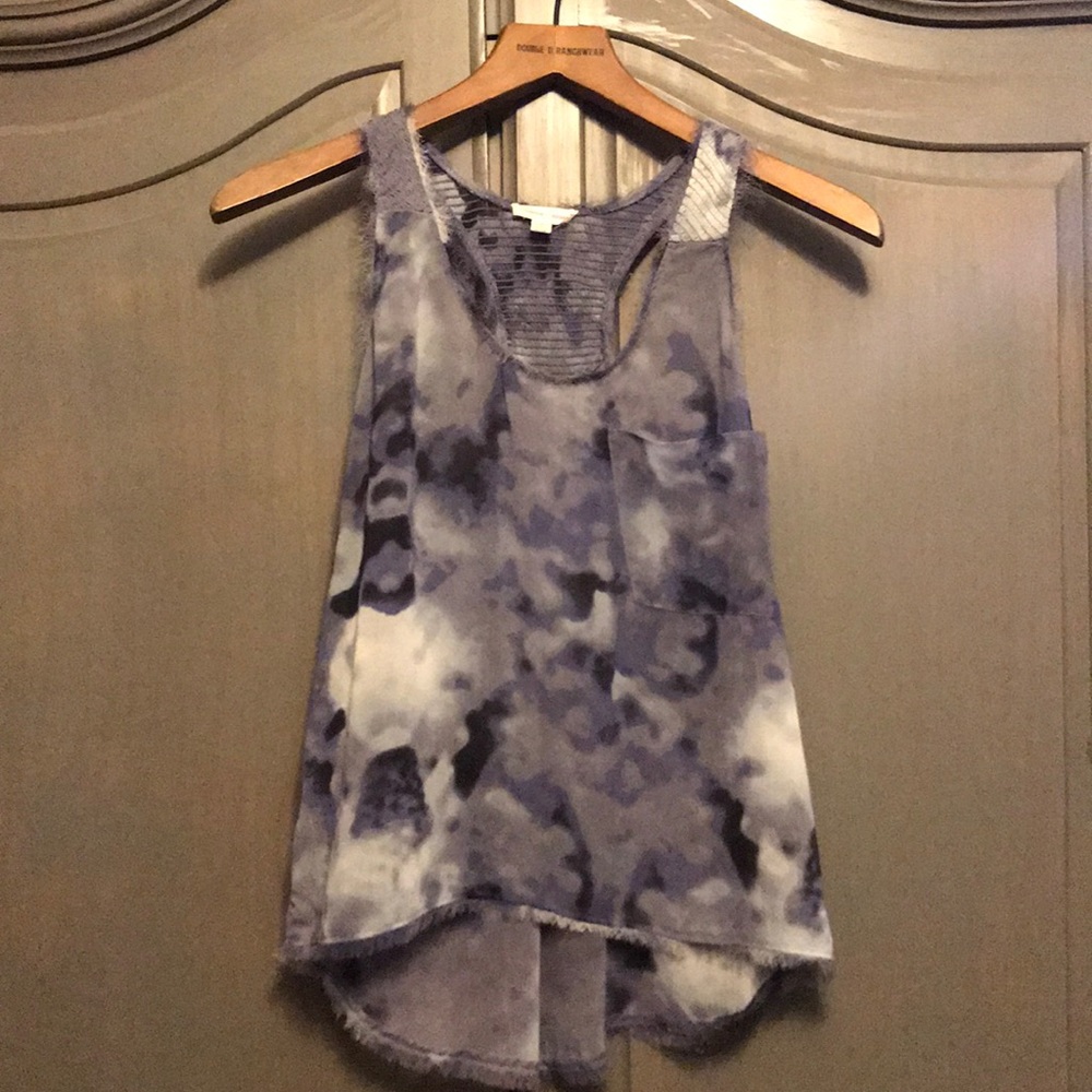 Sheer Tank Top w Front Pocket